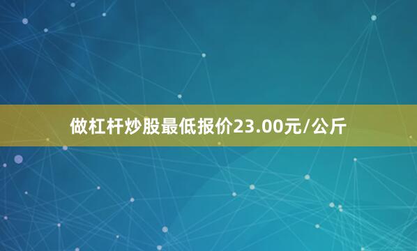 做杠杆炒股最低报价23.00元/公斤