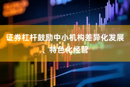证券杠杆鼓励中小机构差异化发展、特色化经营